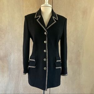 Vintage Long Black Sweater Jacket